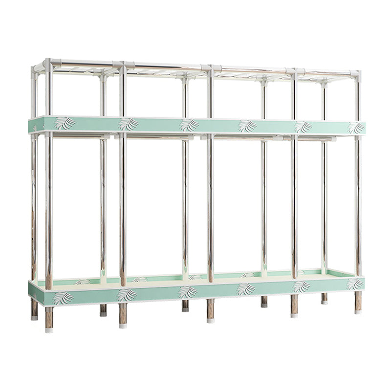 Contemporary Style Wardrobe Metal 1 Door Wardrobe Closet With Shelves