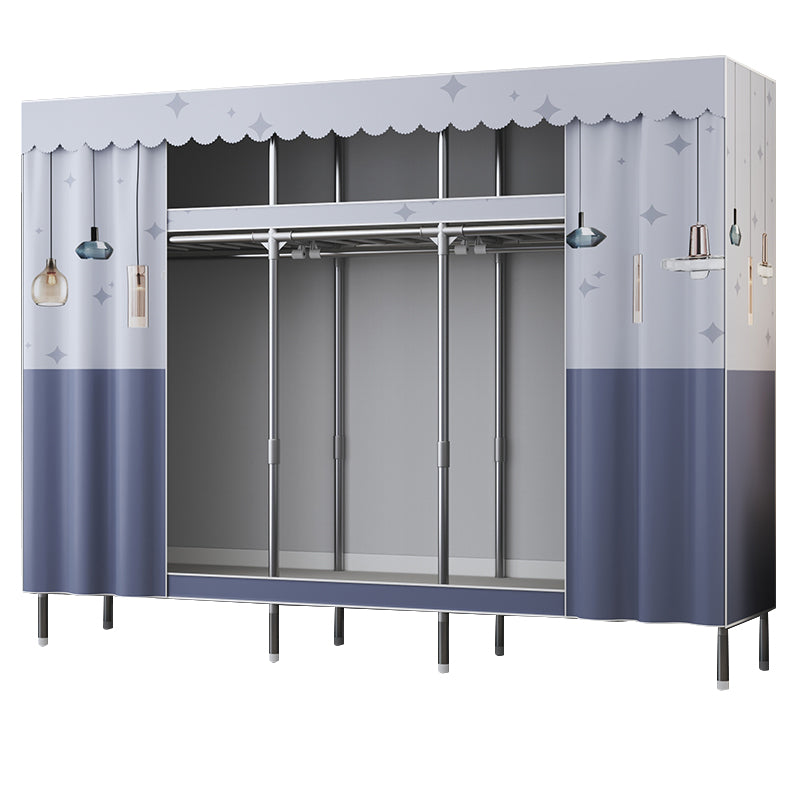 Modern Style Wardrobe Metal Wardrobe Closet with Garment Rod