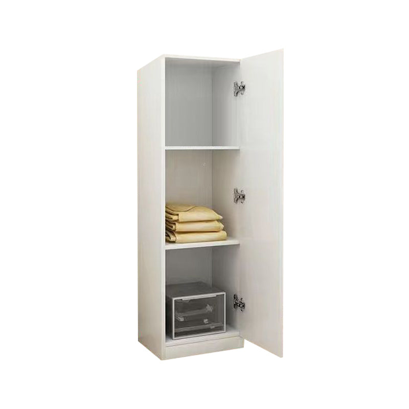 Contemporary White Wardrobe Armoire Hinged Wardrobe Cabinet for Home