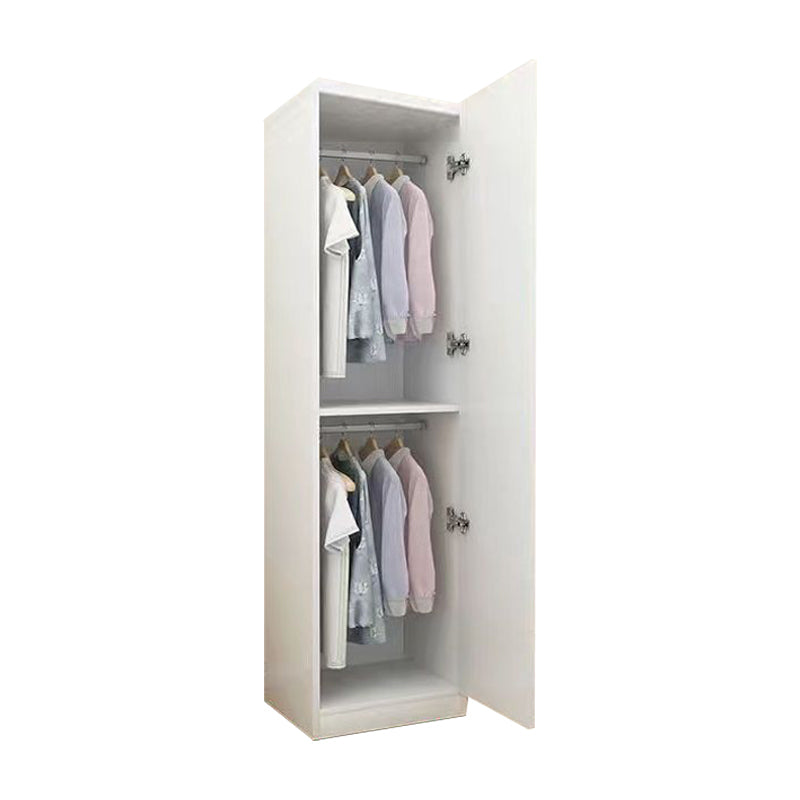 Contemporary White Wardrobe Armoire Hinged Wardrobe Cabinet for Home