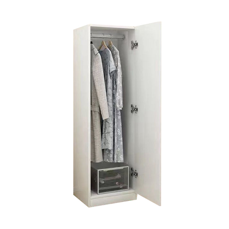 Contemporary White Wardrobe Armoire Hinged Wardrobe Cabinet for Home