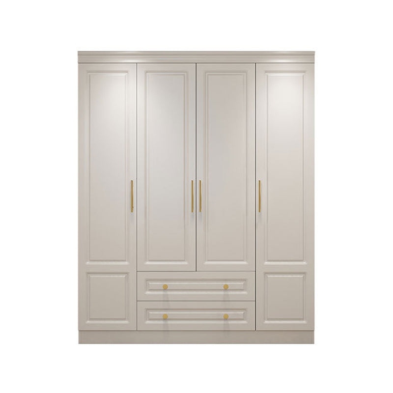 Modern Style Wooden Wardrobe White Colour Soft Close Drawer Wardrobe Closet