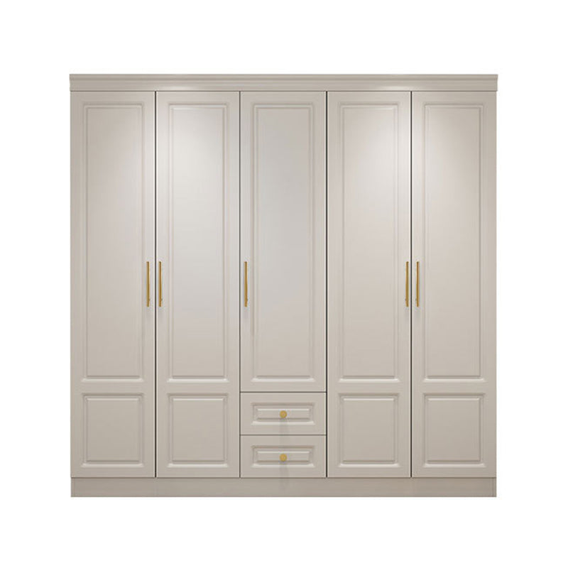 Modern Style Wooden Wardrobe White Colour Soft Close Drawer Wardrobe Closet