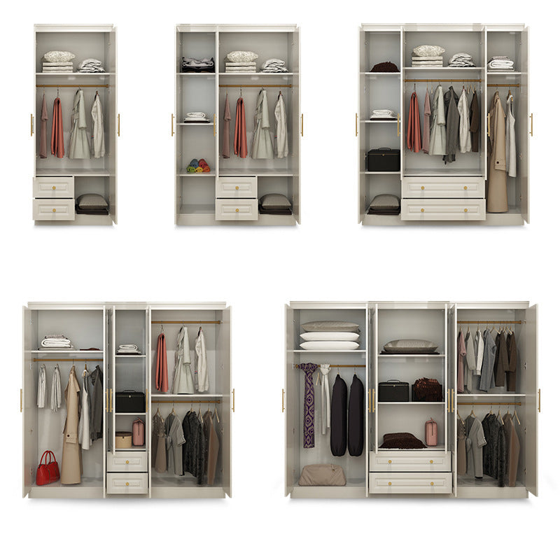Modern Style Wooden Wardrobe White Colour Soft Close Drawer Wardrobe Closet