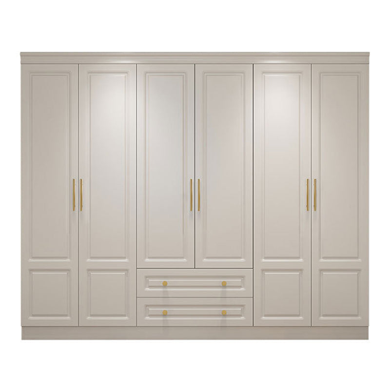 Modern Style Wooden Wardrobe White Colour Soft Close Drawer Wardrobe Closet