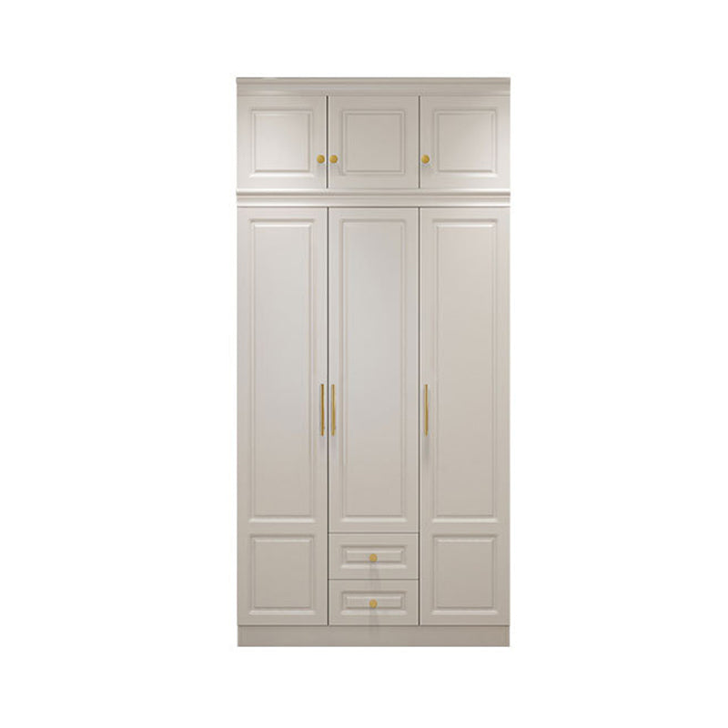 Modern Style Wooden Wardrobe White Colour Soft Close Drawer Wardrobe Closet