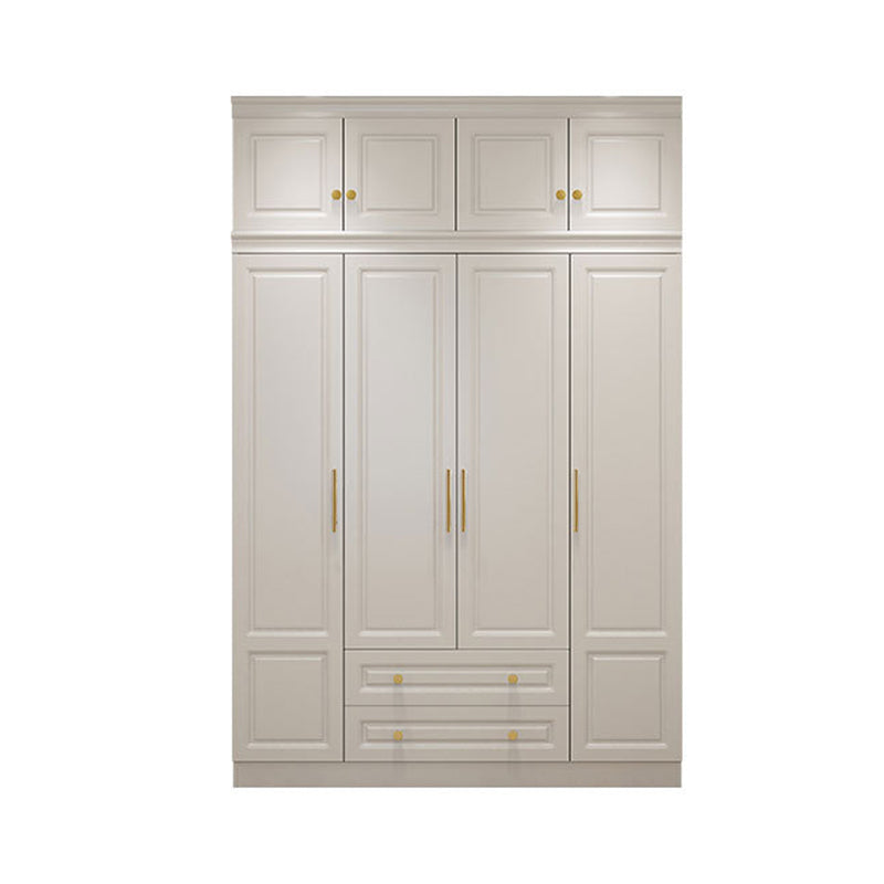 Modern Style Wooden Wardrobe White Colour Soft Close Drawer Wardrobe Closet