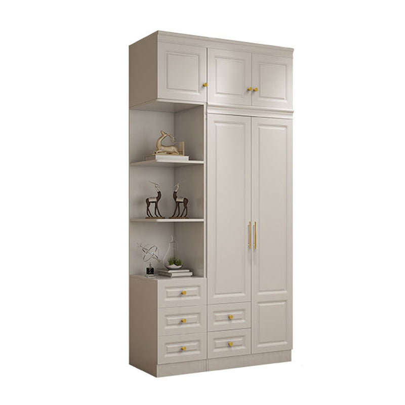 Modern Style Wooden Wardrobe White Colour Soft Close Drawer Wardrobe Closet
