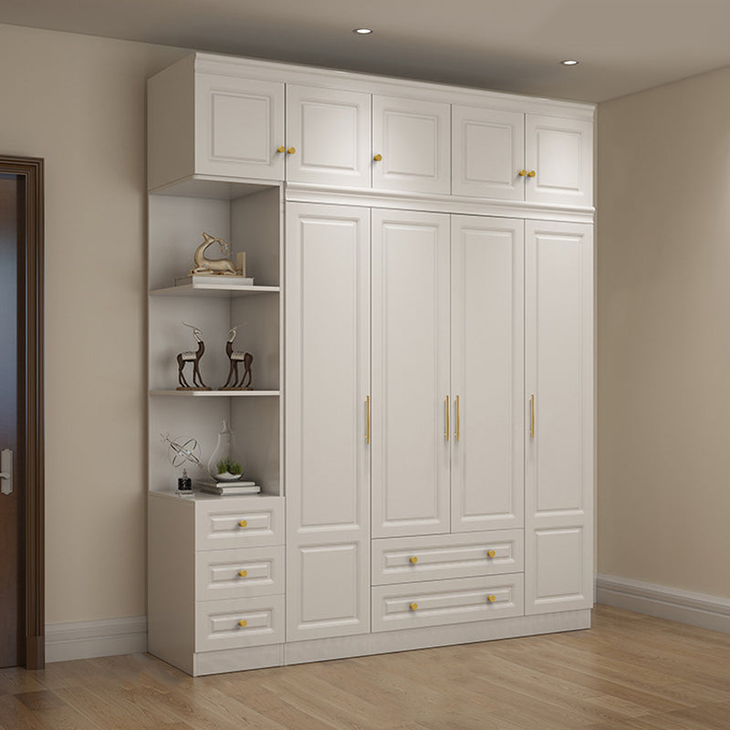Modern Style Wooden Wardrobe White Colour Soft Close Drawer Wardrobe Closet