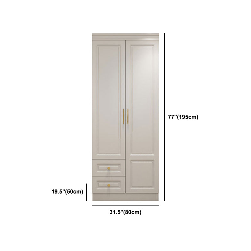 Modern Style Wooden Wardrobe White Colour Soft Close Drawer Wardrobe Closet