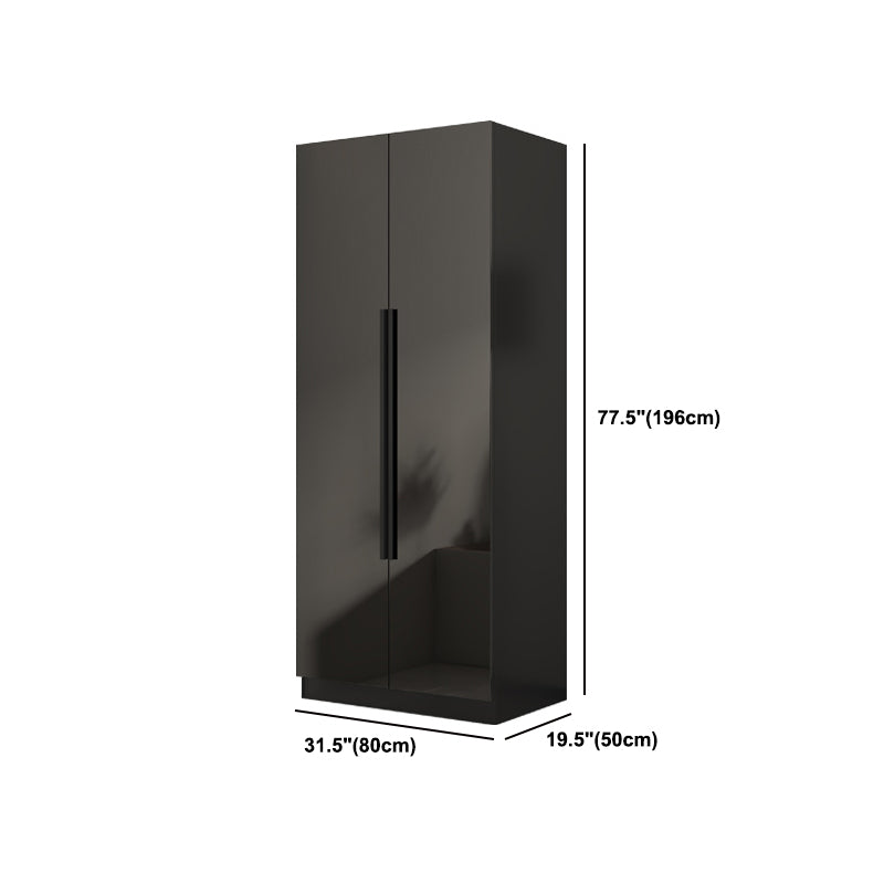 Modern Style Glass Wardrobe Black Colour Wardrobe Closet for Bedroom