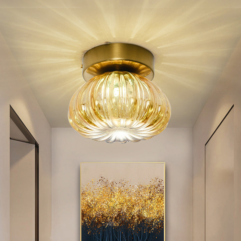 Post-Modern Ceiling Lamp Glass Ceiling Mount Light Fixture for Hallway