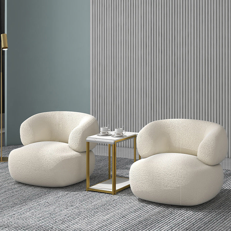 Modern Simple Curved Sofa 30.7" High Sloped Arm Living Room Seating