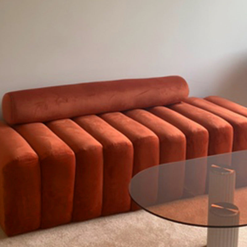 63-In W Velvet Loveseat Contemporary 2-Seater Armless Seating