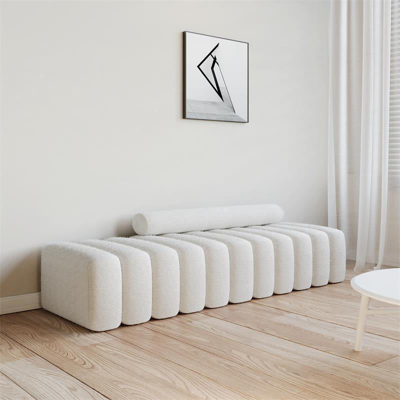 63-In W Velvet Loveseat Contemporary 2-Seater Armless Seating
