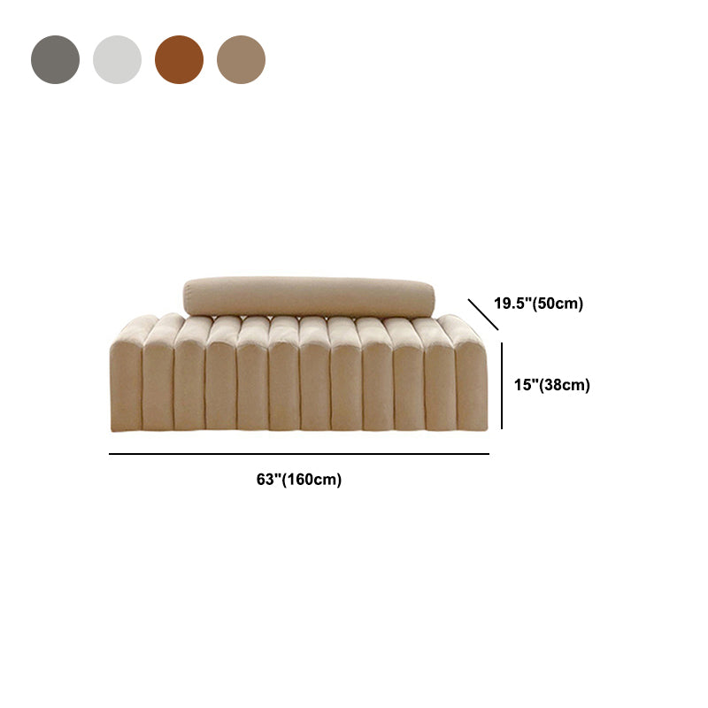 63-In W Velvet Loveseat Contemporary 2-Seater Armless Seating