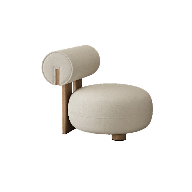 Contemporary Wool Curved Sofa Armless Sofa for Living Room, Apartment