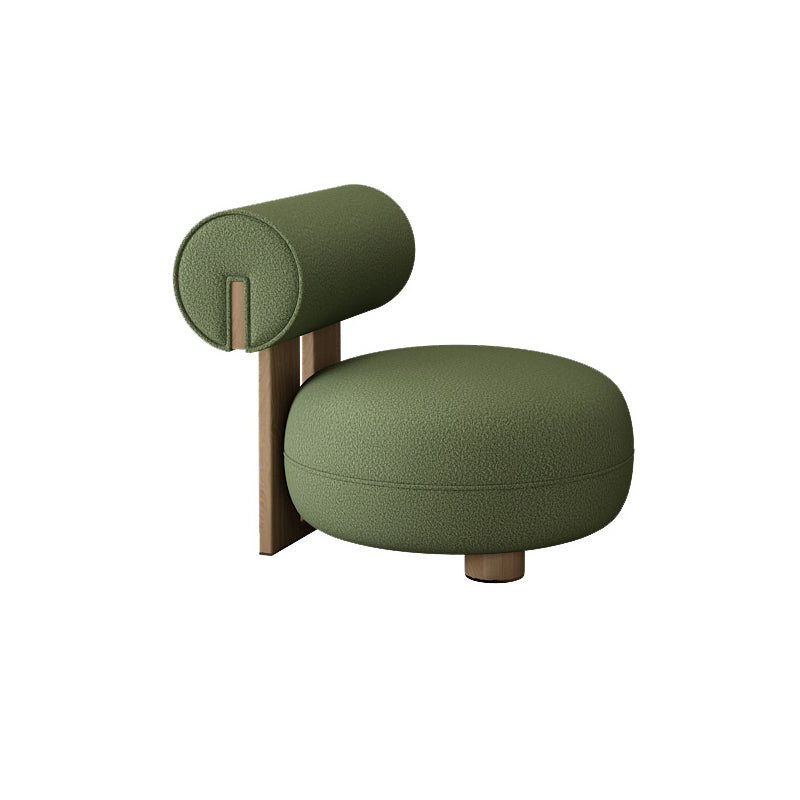 Contemporary Wool Curved Sofa Armless Sofa for Living Room, Apartment