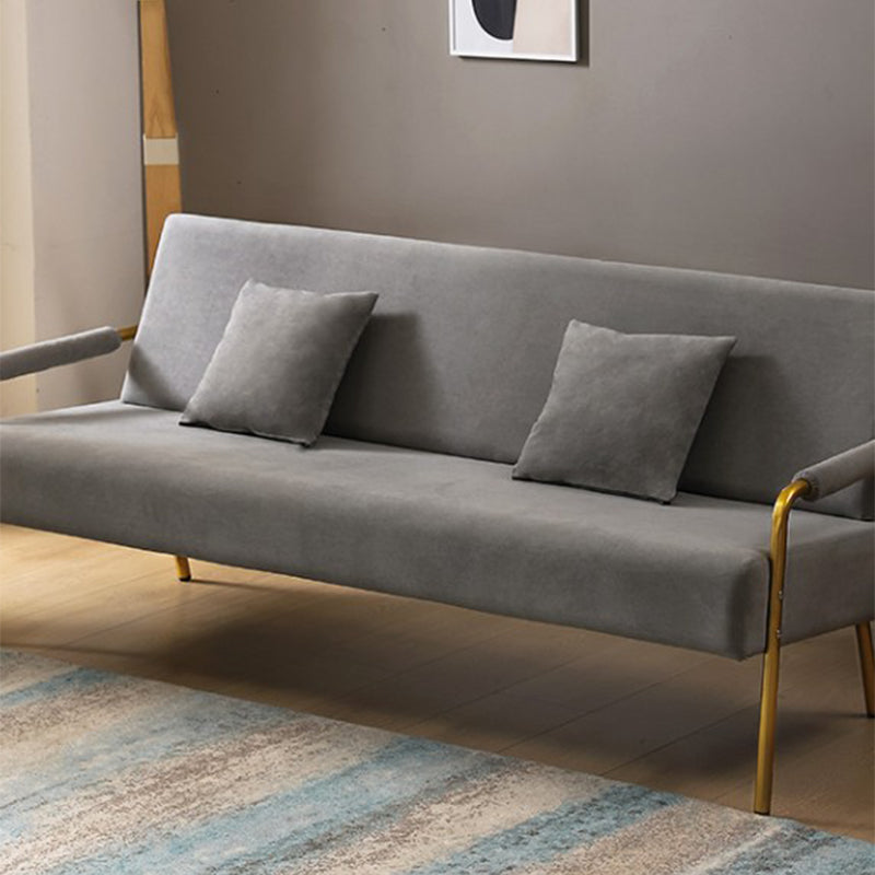 28.34" High Velvet Sofa Contemporary Square Arm Sofa for Apartment