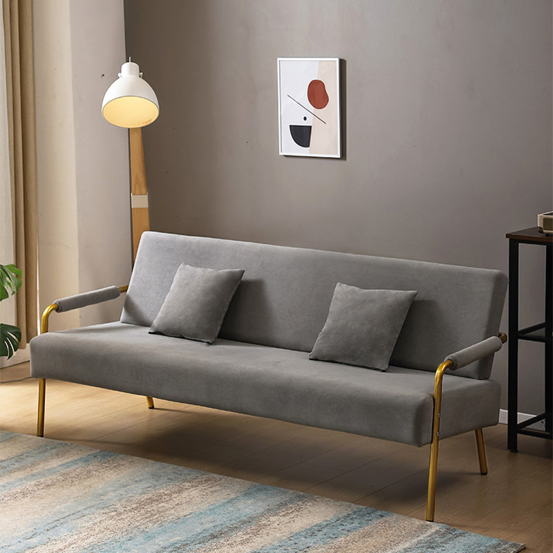 28.34" High Velvet Sofa Contemporary Square Arm Sofa for Apartment
