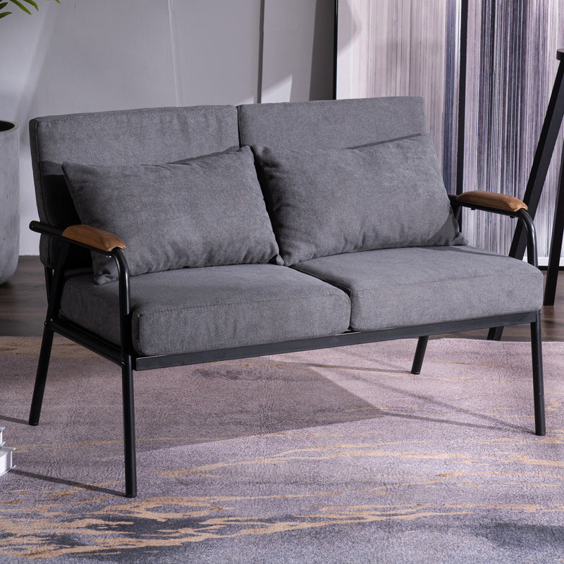 Square Arm Sofa 24.40" Wide 2-seater Sofa with Loose Back for Living Room