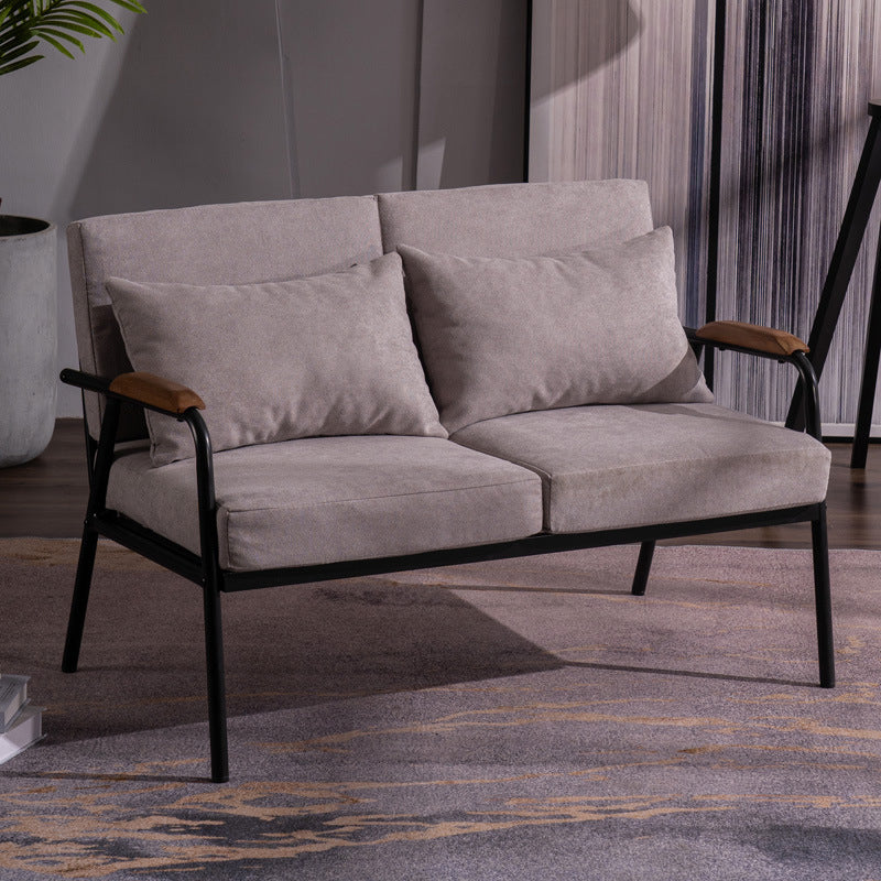 Square Arm Sofa 24.40" Wide 2-seater Sofa with Loose Back for Living Room
