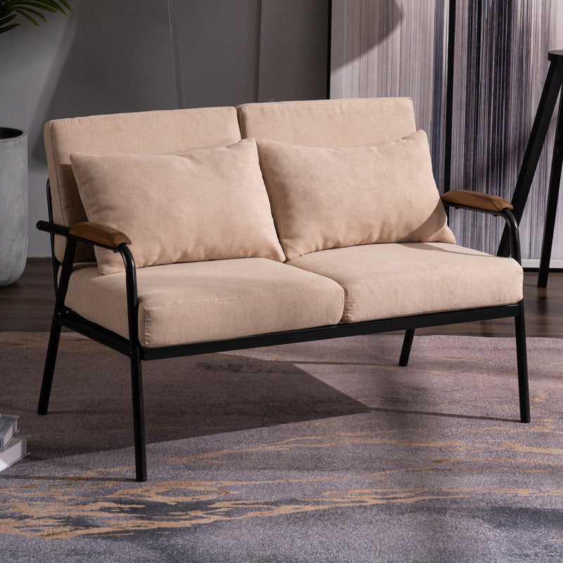 Square Arm Sofa 24.40" Wide 2-seater Sofa with Loose Back for Living Room