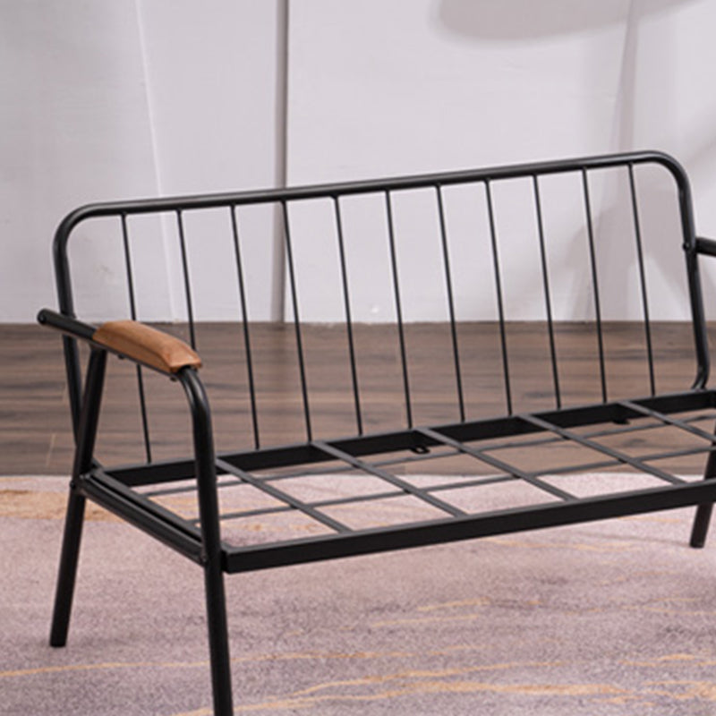 Square Arm Sofa 24.40" Wide 2-seater Sofa with Loose Back for Living Room