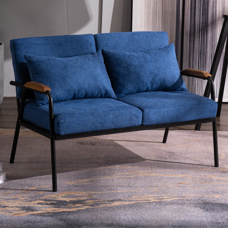 Square Arm Sofa 24.40" Wide 2-seater Sofa with Loose Back for Living Room