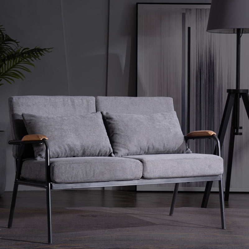 Square Arm Sofa 24.40" Wide 2-seater Sofa with Loose Back for Living Room