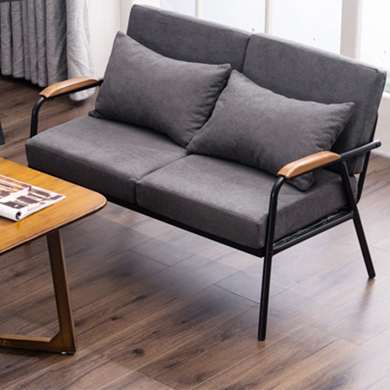 Square Arm Sofa 24.40" Wide 2-seater Sofa with Loose Back for Living Room