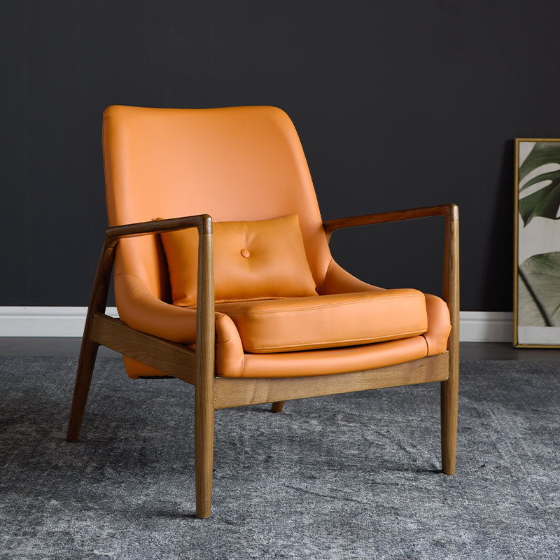 Contemporary Arms Included with Pillow Basic Four Leg Accent Armchair