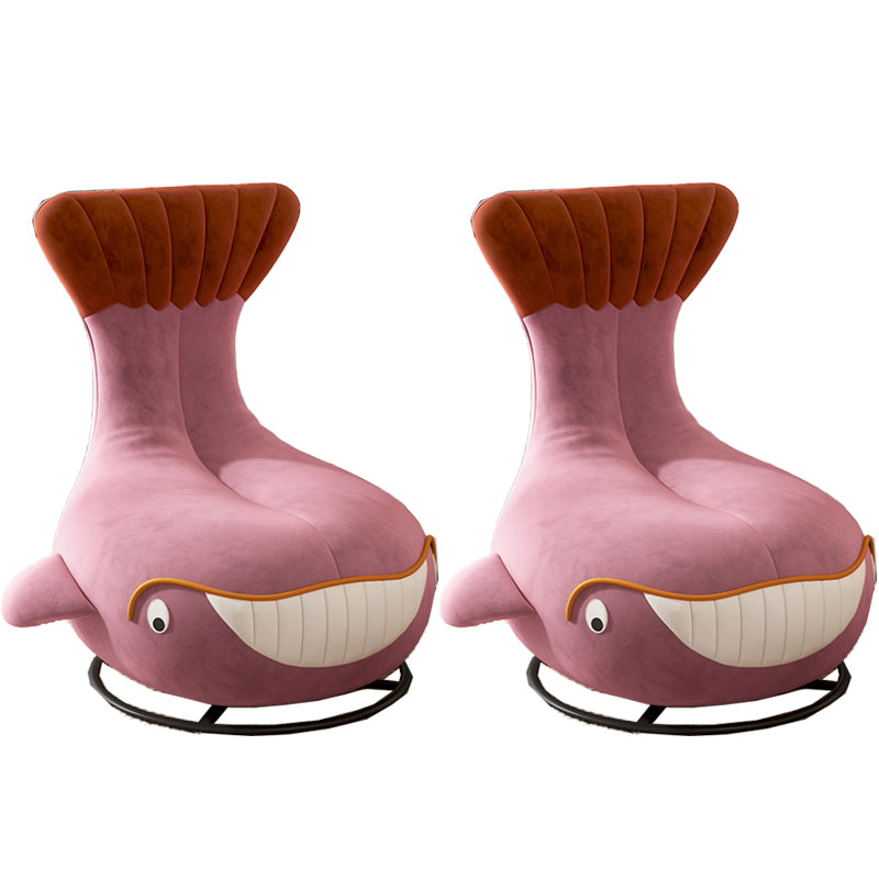 Contemporary Upholstered Armless with Black Legs Parsons Chair