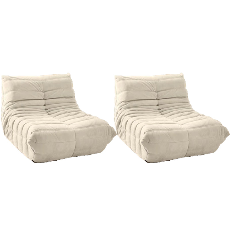 Contemporary Style Upholstered Armless Cushion Back Parsons Chair