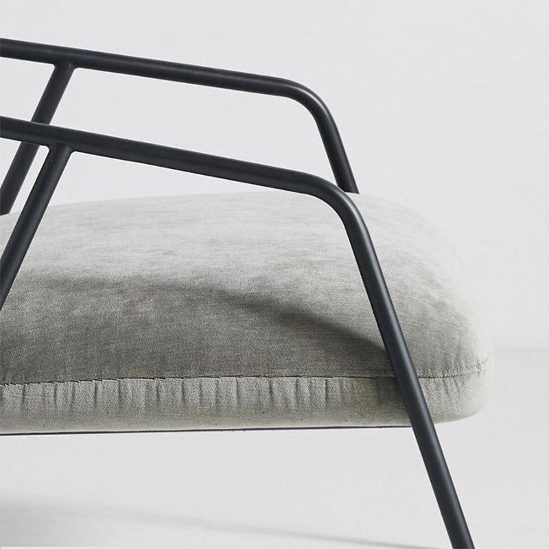 Industrial Style 27.55" Wide Fixed Back 4 Legs Sponge Arm Chair