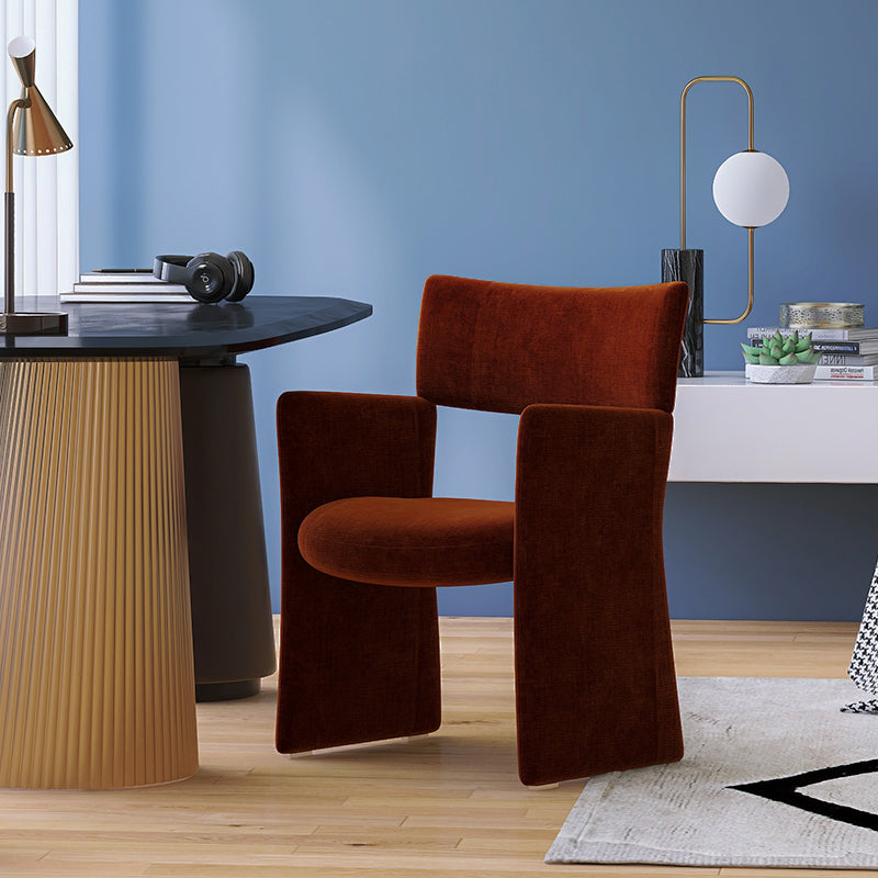 Mid-Century Modern Sled Arm Chair Fixed Back Accent Armchair for Living Room