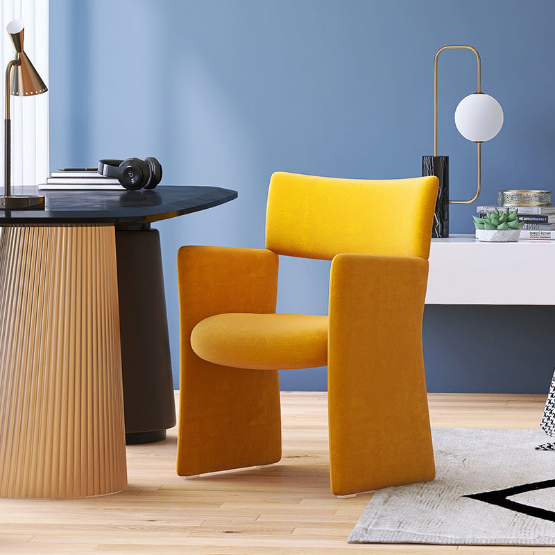 Mid-Century Modern Sled Arm Chair Fixed Back Accent Armchair for Living Room