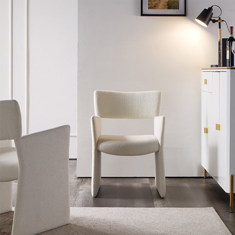 Mid-Century Modern Sled Arm Chair Fixed Back Accent Armchair for Living Room