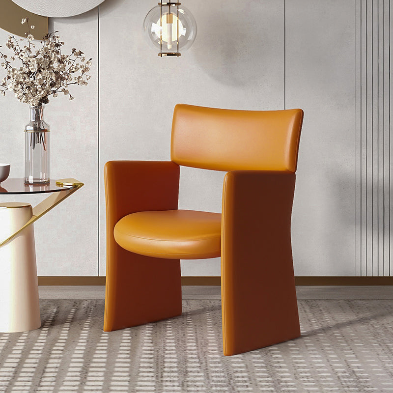 Mid-Century Modern Sled Arm Chair Fixed Back Accent Armchair for Living Room