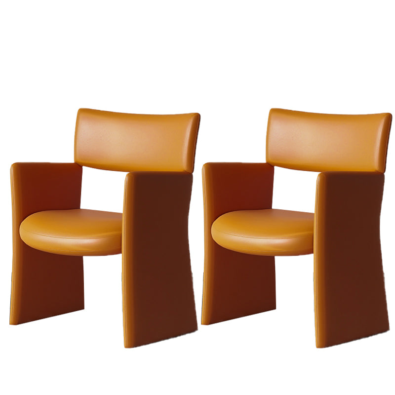 Mid-Century Modern Sled Arm Chair Fixed Back Accent Armchair for Living Room