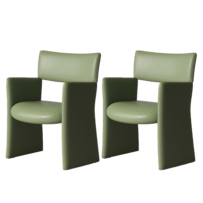 Mid-Century Modern Sled Arm Chair Fixed Back Accent Armchair for Living Room