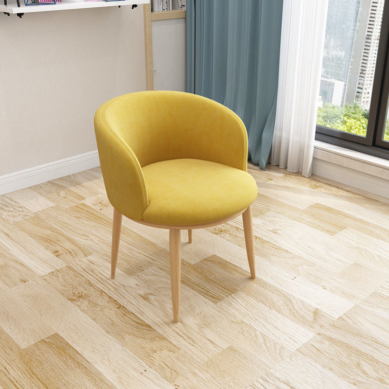 Nordic Fabric Arms Included Basic Four Leg Sloped Arms Accent Armchair