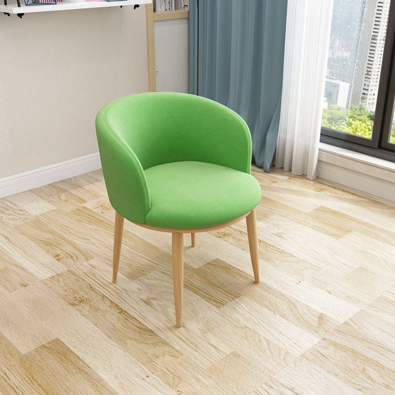 Nordic Fabric Arms Included Basic Four Leg Sloped Arms Accent Armchair