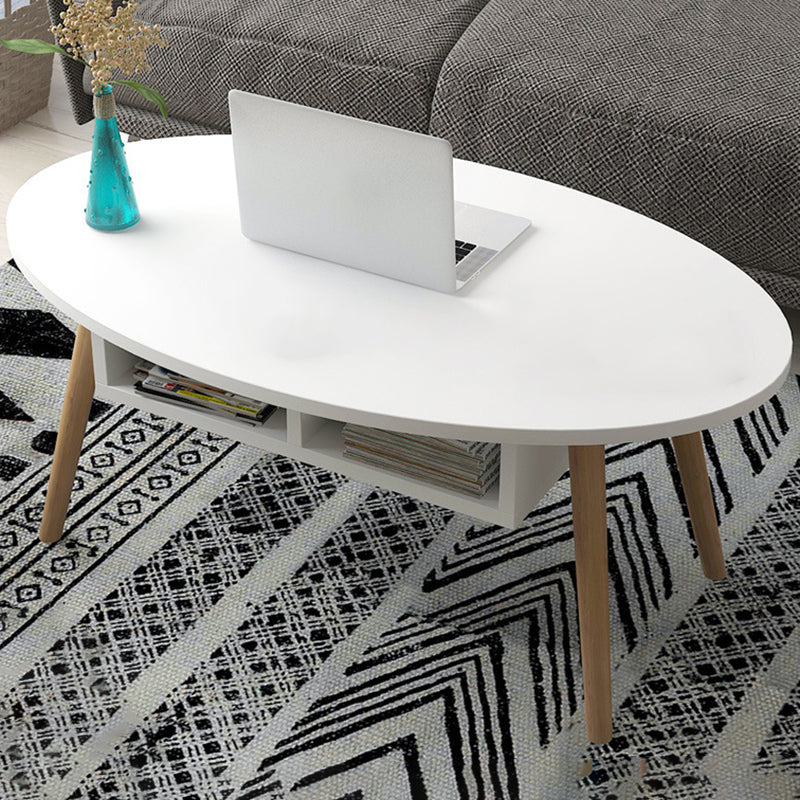 Contemporary Style Coffee Cocktail Table Wooden 4 Legs Coffee Table