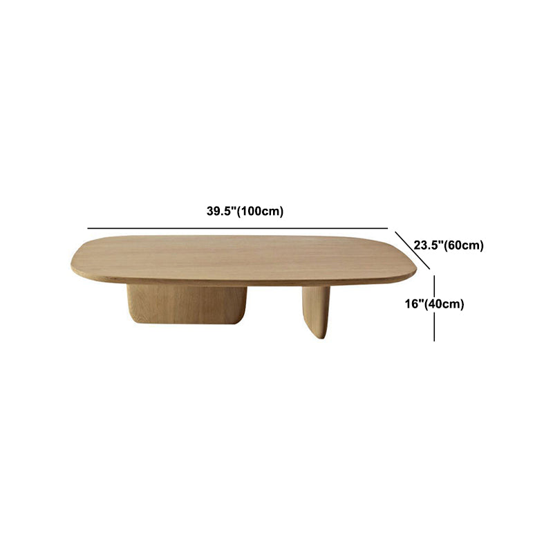 15.75" Tall Scandinavian Style Coffee Cocktail Table Wooden Coffee Table