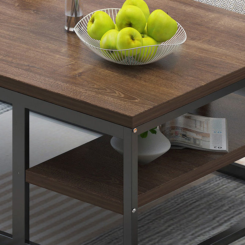 16.54" Tall Contemporary Style Coffee Cocktail Table Metal Frame Coffee Table