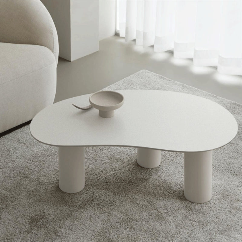 13.78" Tall Contemporary Style Coffee Cocktail Table Wooden 3 Legs Coffee Table