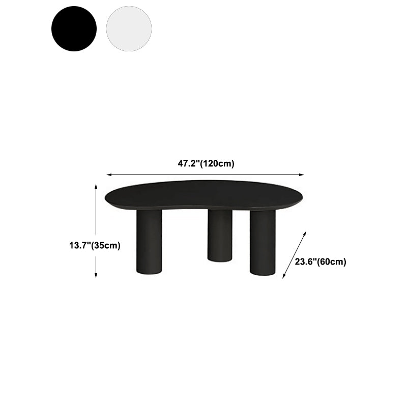 13.78" Tall Contemporary Style Coffee Cocktail Table Wooden 3 Legs Coffee Table