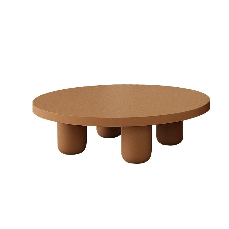 4 Legs Coffee Table Round Minimalist Coffee Table for Living Room