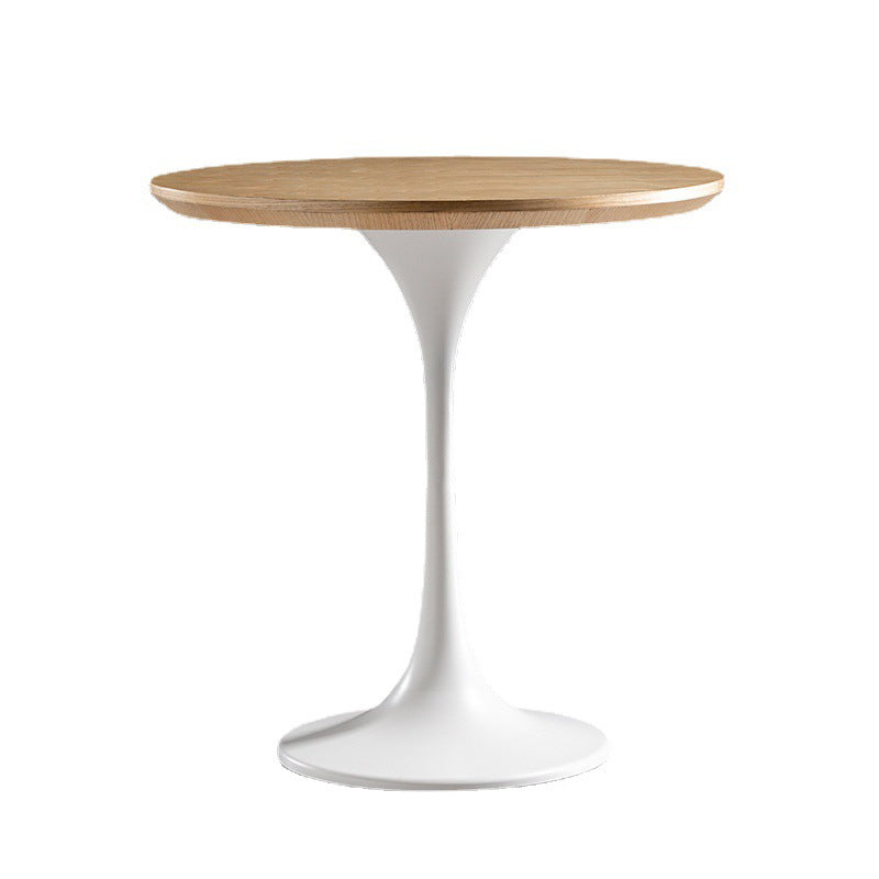 1 Solid Wood Coffee Table Round Minimalist Coffee Table for Living Room